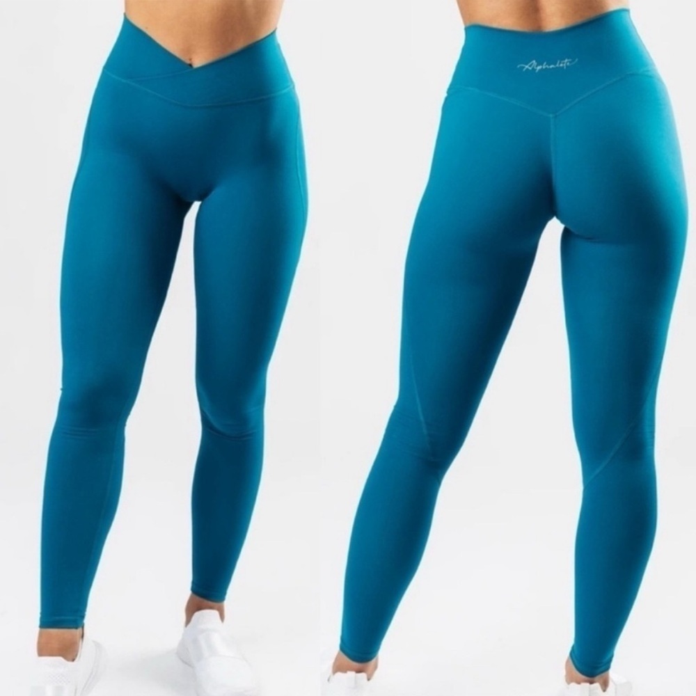 ALPHALETE Surface Path Atheleisure Defining Waist Workout Running Leggings